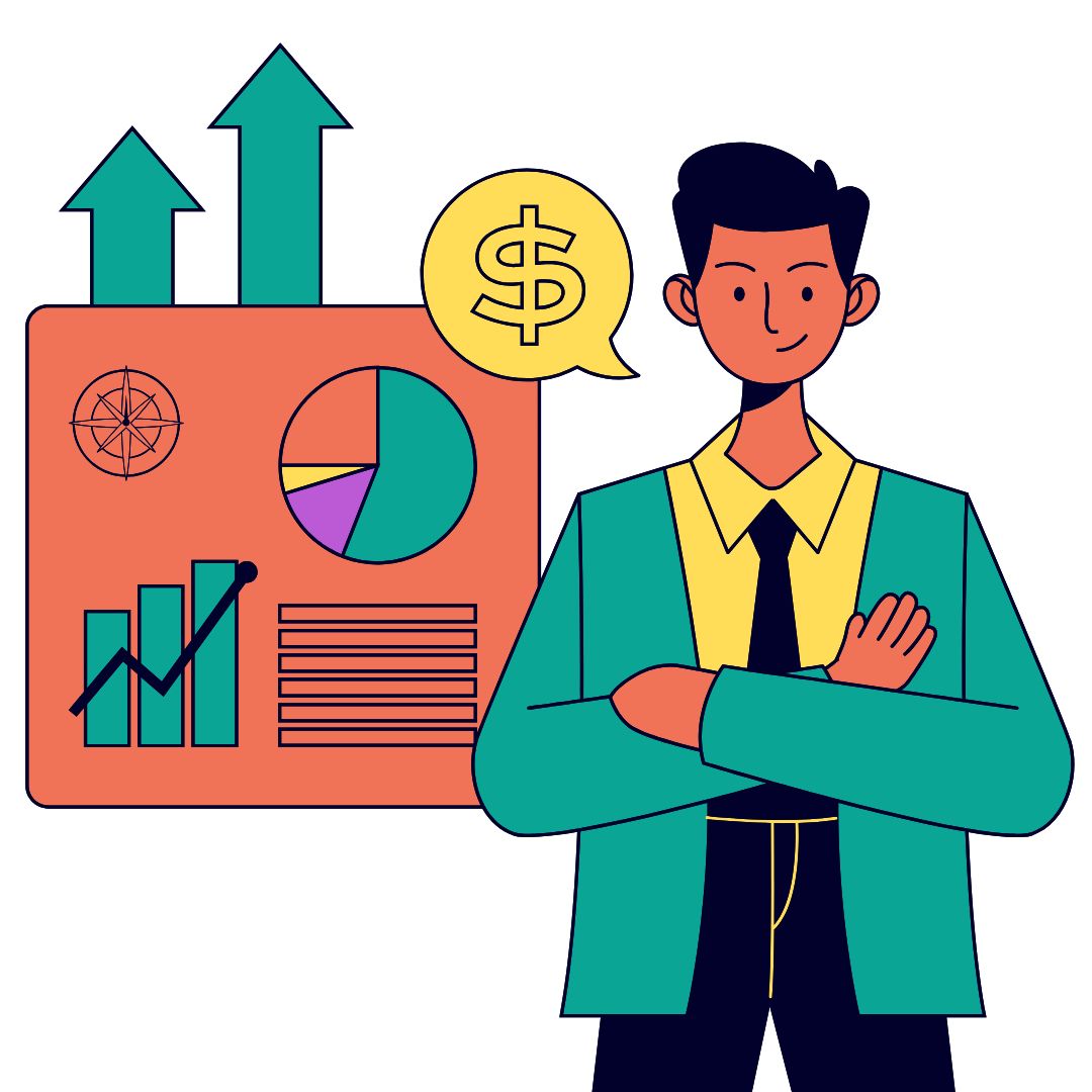 Black and Orange Simple Grow your business Instagram Post